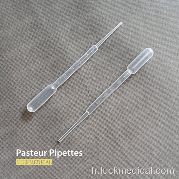 Pipette pasteur de promenade en plastique de transfert de laboratoire